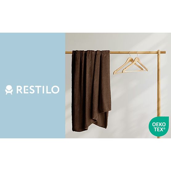 Prehoz HENRY hnedý s žakárovým vzorom moderný štýl 220x240