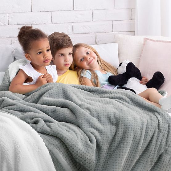 Prehoz SHLEEPY sivá farba s žakárovým vzorom klasický štýl 220x240