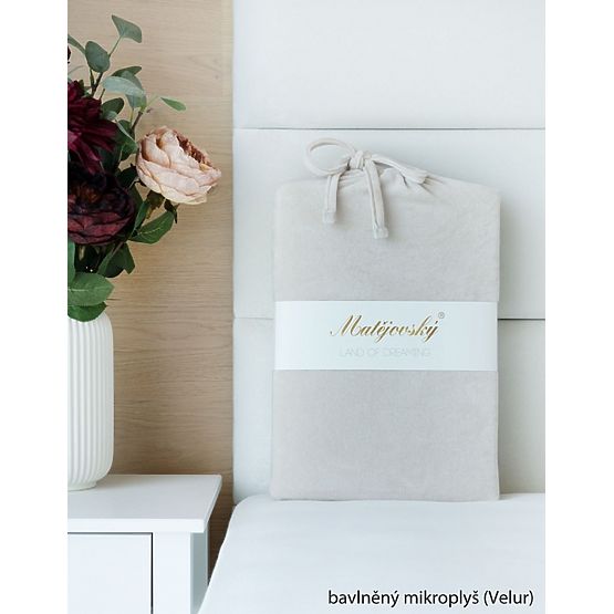 Plachta z bavlneného mikrovlákna - 160-180x200 cm - prírodná