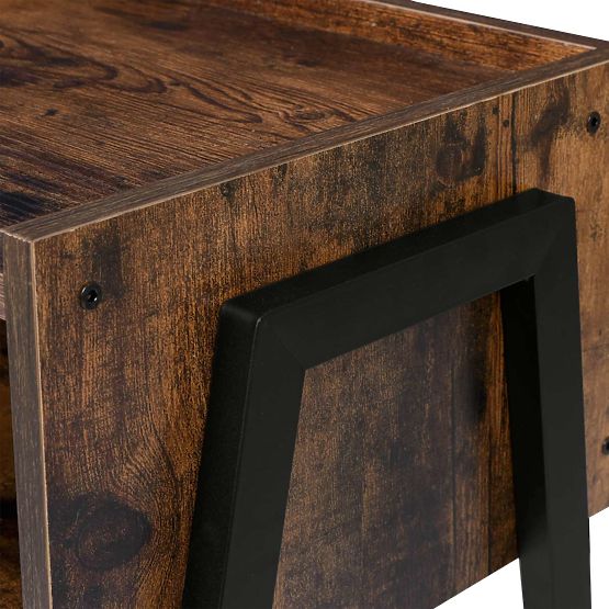 Priemyselná loftová skrinka Skive Rustic starožitný dub