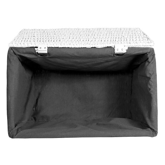 Prútená truhlica 65L 56x34x34 cm bielo-sivá