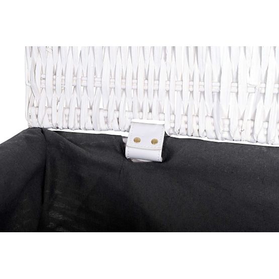 Prútená truhlica 76x46x46 cm - 160L - bielo-sivá