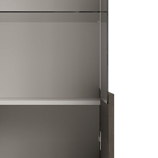 RANDOM 2 V-1 vitrína kašmír / orech / čierna