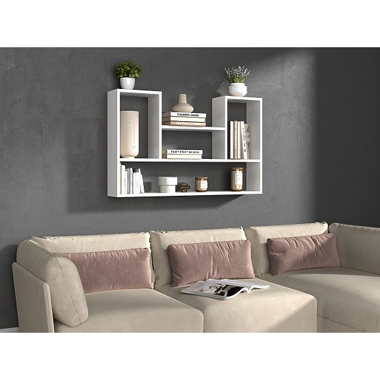 Regál BILBAO 4P BIELY