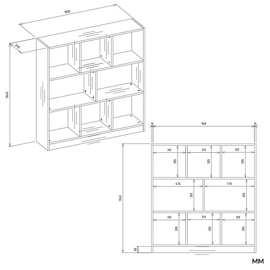 Regál Fiesta 8P DUB ARTISAN / BIELA