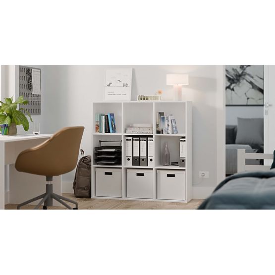 Regál Malax 3X3 H BIELY