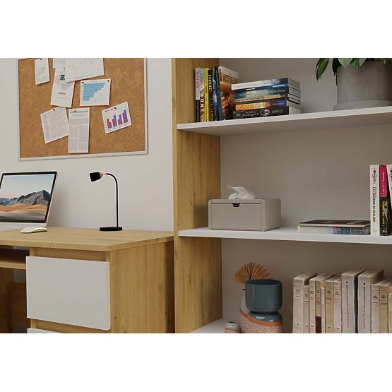 Regál Onyx R80 DUB ARTISAN BIELA