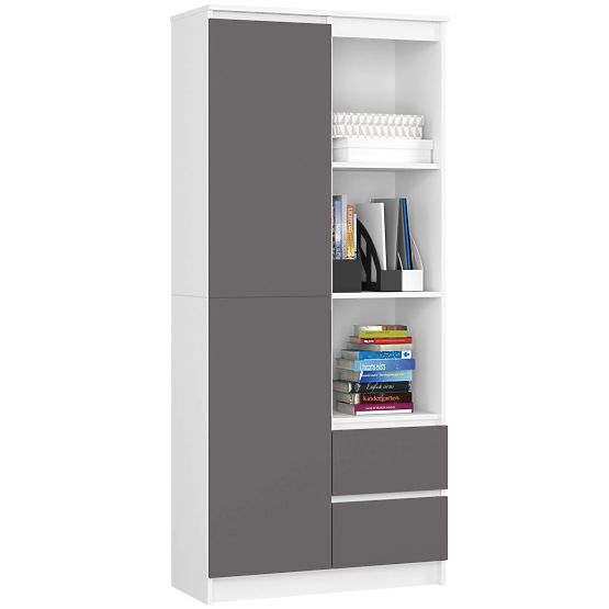 REGÁL R11 R80 1D 2SZ CLP PK BIELY / ŠEDÝ