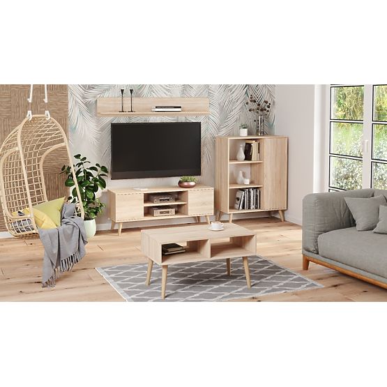 Regál skriňa Fondi dub sonoma, škandinávsky