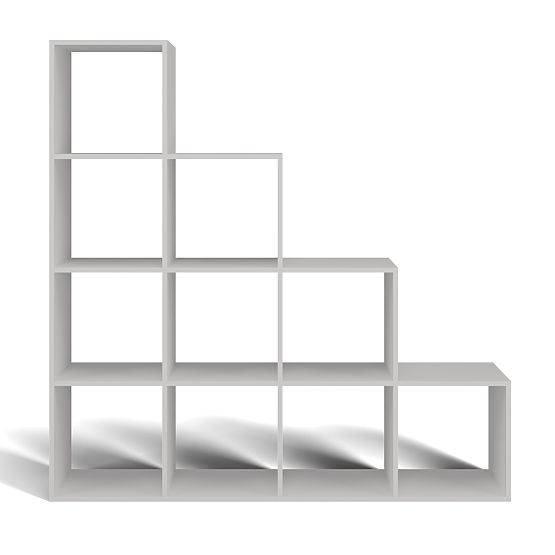 Regál Step 4X4 BIELY