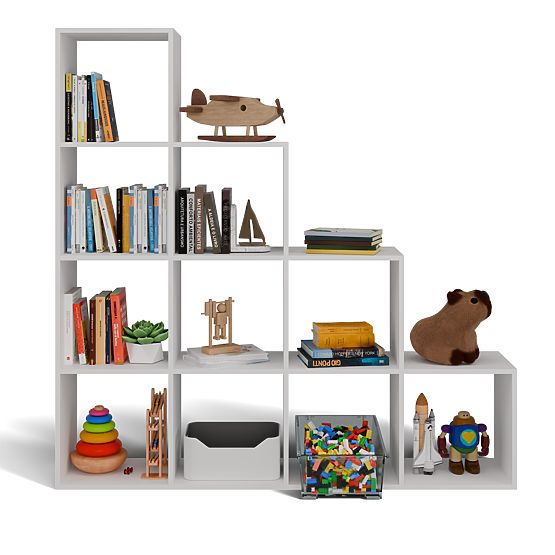 Regál Step 4X4 BIELY