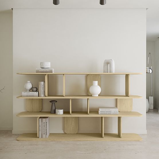 Regál Tulumo 200 cm, zaoblený, Dub Cremona Torro