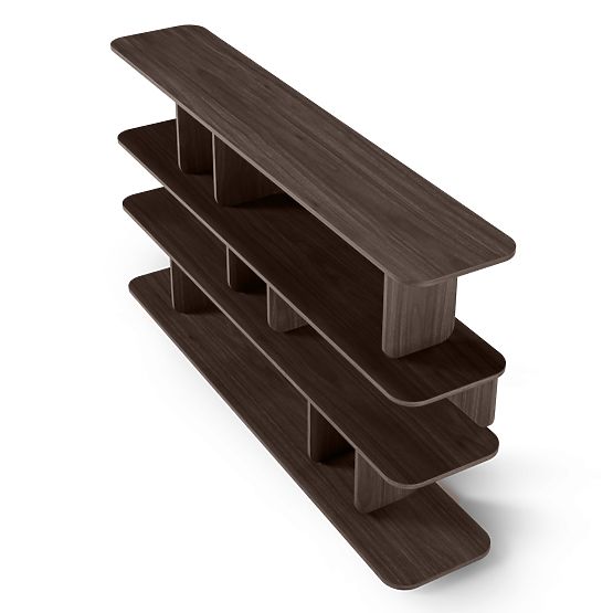 Regál Tulumo 200 cm, zaoblený, Orech Villa