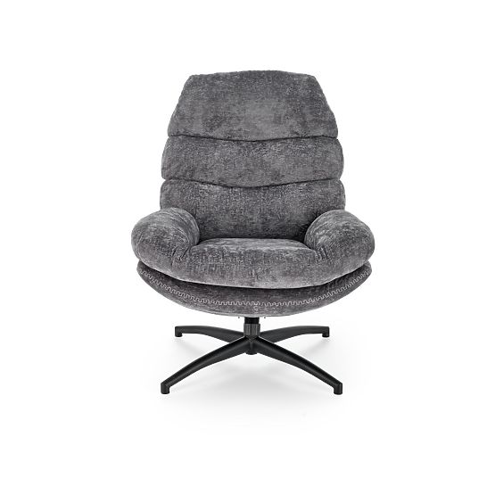 Relaxačné kreslo DARIO s podnožkou a hojdacou funkciou, sivé (1p=1ks)