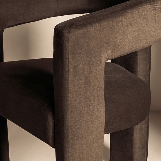 Relaxačné kreslo Lory čokoládové, velúr