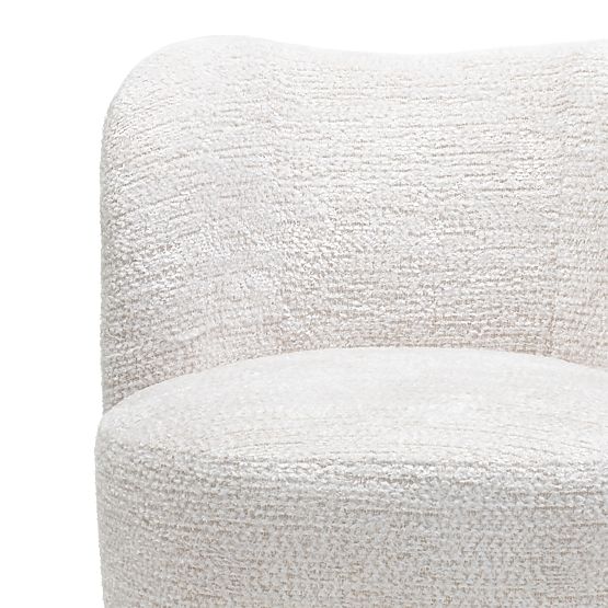 Relaxačné kreslo Monroe béžové/prírodné, oblé tvary, nožičky guľôčky