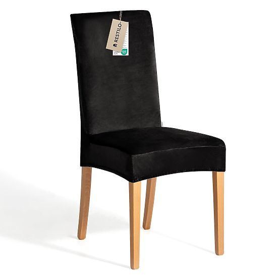 RESTILO poťah na pohovku SENTO čierna hladká klasický štýl