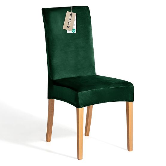 RESTILO poťah na pohovku SENTO farba fľašková zelená hladký klasický štýl