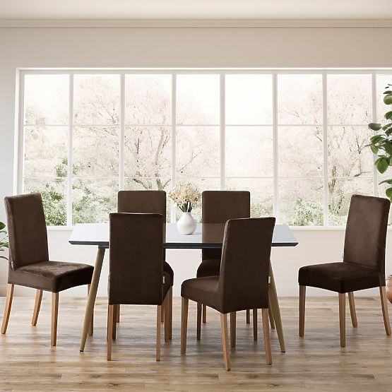 RESTILO poťah na pohovku SENTO farba hnedá hladký klasický štýl