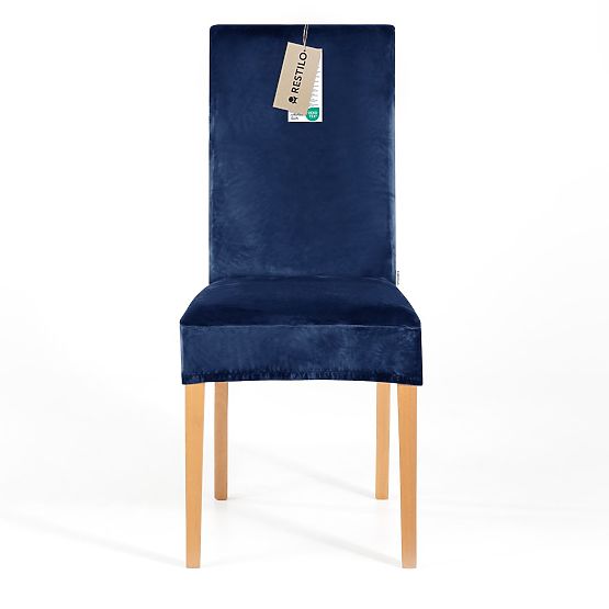 RESTILO poťah na pohovku SENTO farba indigo hladký klasický štýl