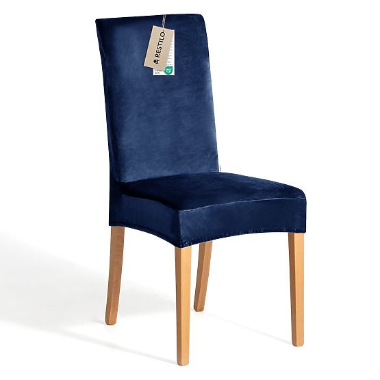 RESTILO poťah na pohovku SENTO farba indigo hladký klasický štýl