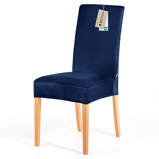 RESTILO poťah na pohovku SENTO farba indigo hladký klasický štýl