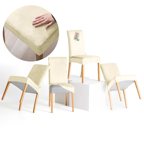 RESTILO poťah na pohovku SENTO farba krémová hladký klasický štýl