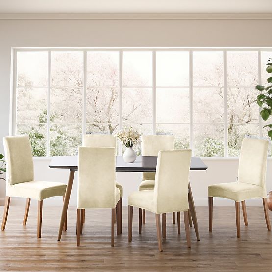 RESTILO poťah na pohovku SENTO farba krémová hladký klasický štýl