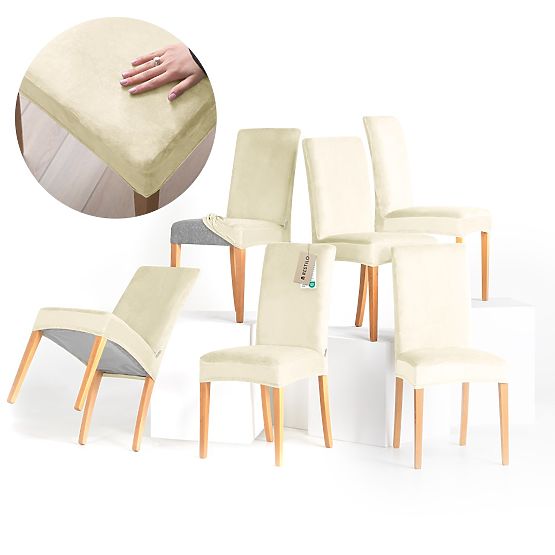 RESTILO poťah na pohovku SENTO farba krémová hladký klasický štýl