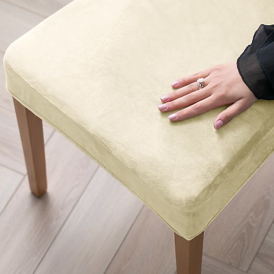 RESTILO poťah na pohovku SENTO farba krémová hladký klasický štýl