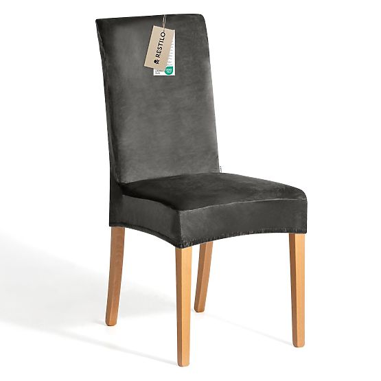 RESTILO poťah na pohovku SENTO farba oceľová hladký klasický štýl