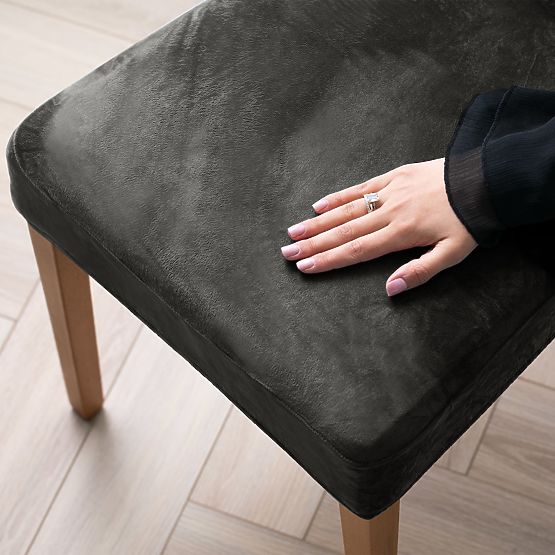 RESTILO poťah na pohovku SENTO farba oceľová hladký klasický štýl