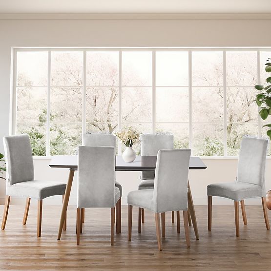 RESTILO poťah na pohovku SENTO farba šedá hladká klasický štýl