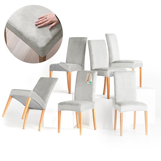 RESTILO poťah na pohovku SENTO farba sivá hladká klasický štýl