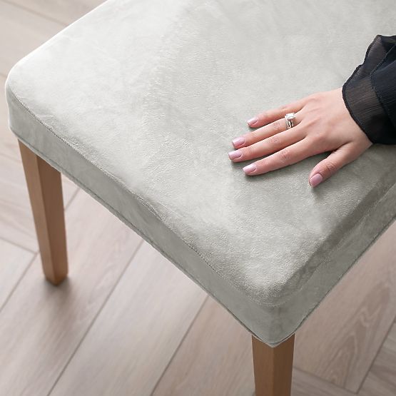 RESTILO poťah na pohovku SENTO farba sivá hladká klasický štýl