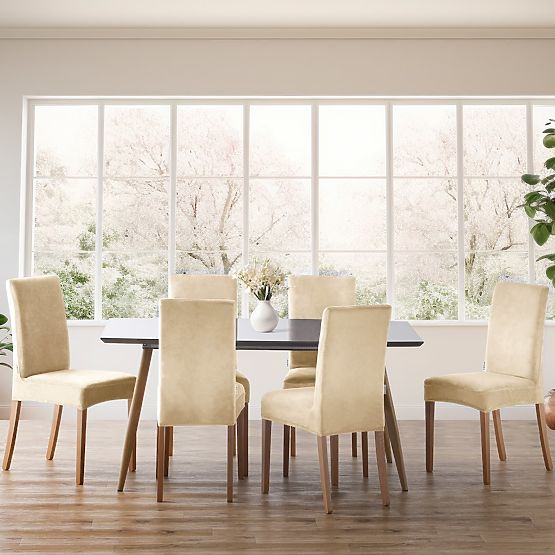 RESTILO poťah na pohovku SENTO farba svetlo béžová hladký klasický štýl