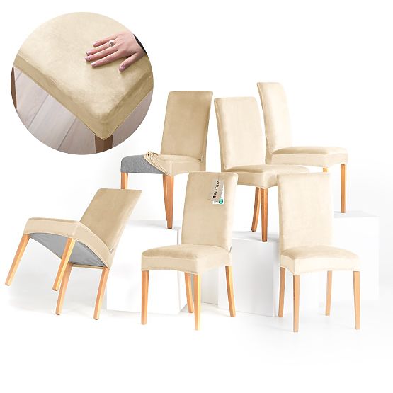 RESTILO poťah na pohovku SENTO farba svetlo béžová hladký klasický štýl