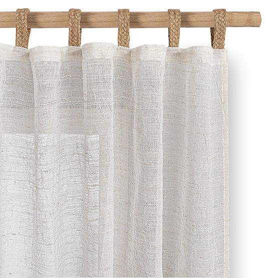 RESTILO záclona DRIMAR farba béžová moderný štýl materiál ľan, mikrovlákno 140x250