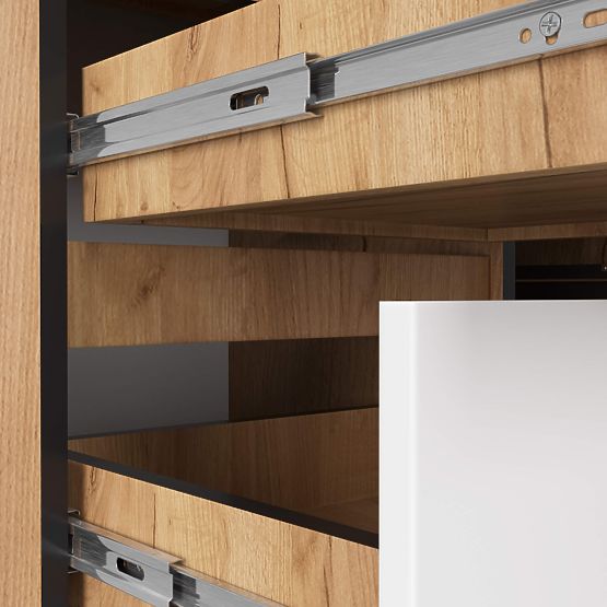 ROHOVÝ PÍSACÍ STÔL B20 CLP ĽAVOSTRANNÝ PK DUB CRAFT / BIELY