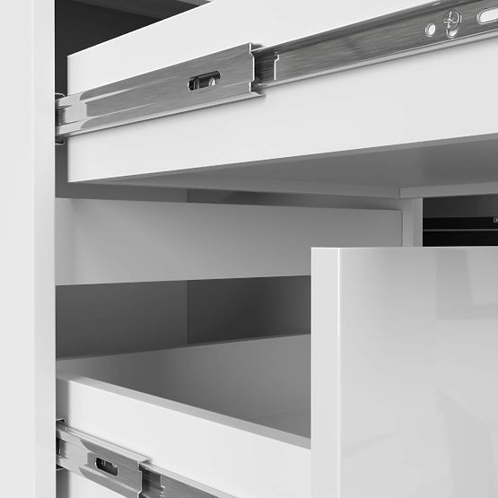 ROHOVÝ STÔL B20 155 cm ĽAVÝ PK BIELY LESK