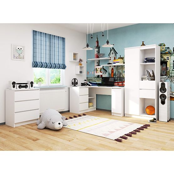 ROHOVÝ STÔL B20 CLP ĽAVOSTRANNÝ PK BIELY