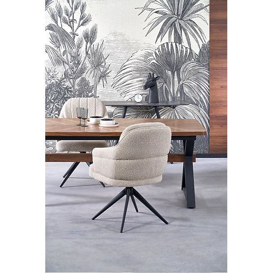 Rozkladací stôl BARON, orechový / čierny (2p=1ks)