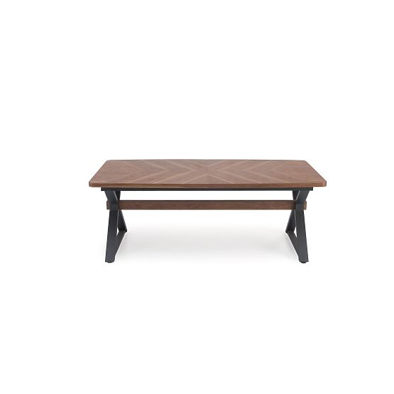 Rozkladací stôl BARON, orechový / čierny (2p=1ks)