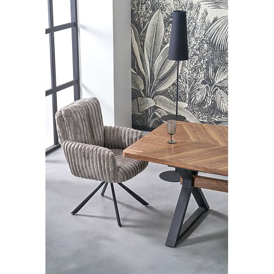 Rozkladací stôl BARON, orechový / čierny (2p=1ks)