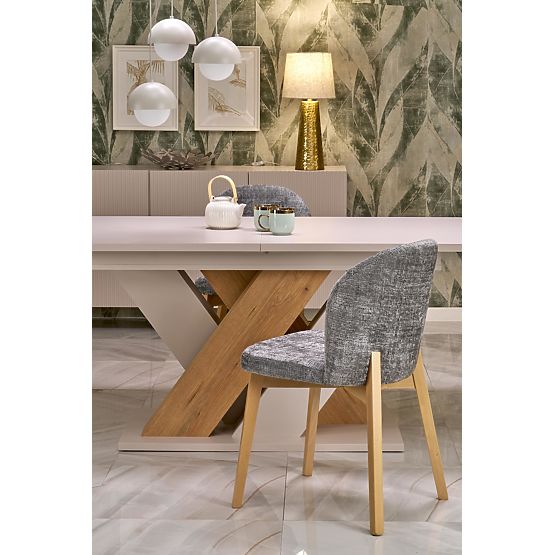 Rozkladací stôl BRANDON 160-200/90 cm kašmír/dub cremona (2p=1ks)