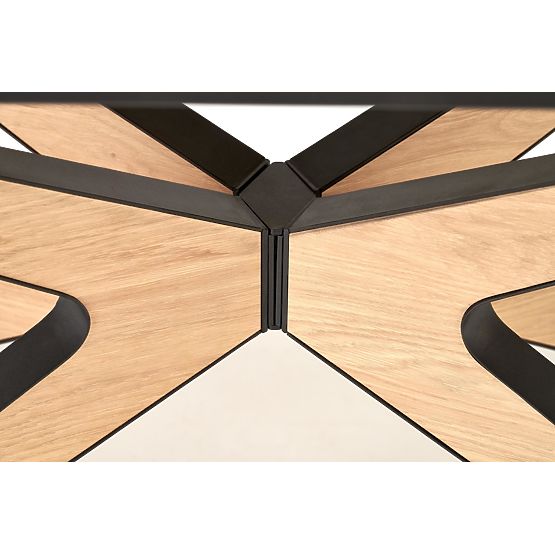 Rozkladací stôl JAMES, prírodný / čierny (2p=1ks)