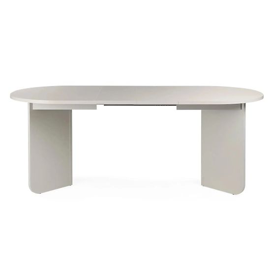 Rozkladací stôl Mou 140-200 cm, kašmírový, oválna doska