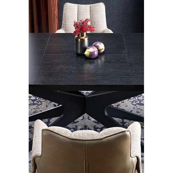 Rozkladací stôl SANDRO, čierny (2p=1ks)