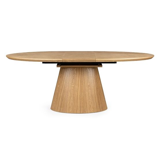 Rozkladací stôl Solan 160-200 cm, oválny, prírodný