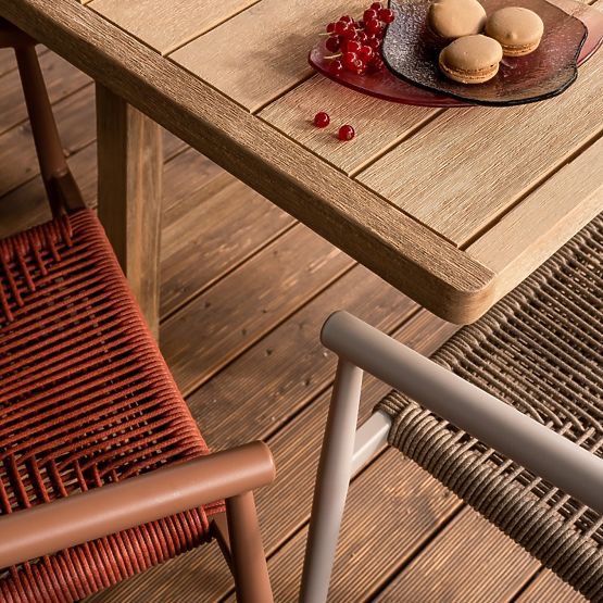 Rozkladací záhradný stôl Castello, 200-295 cm, teakový vzhľad, akáciové drevo FSC